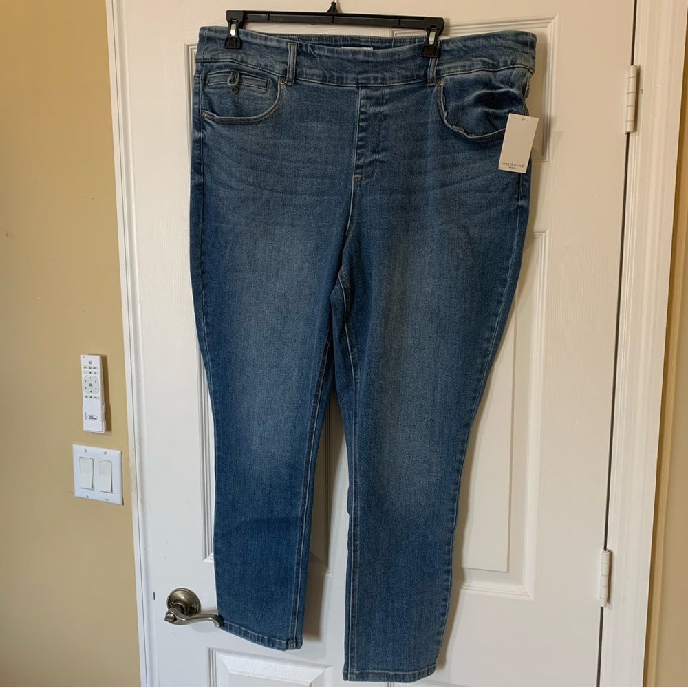 Westbound Women's Classic Blue High Rise Skinny Denim Jeans 22W Casual Chic‎